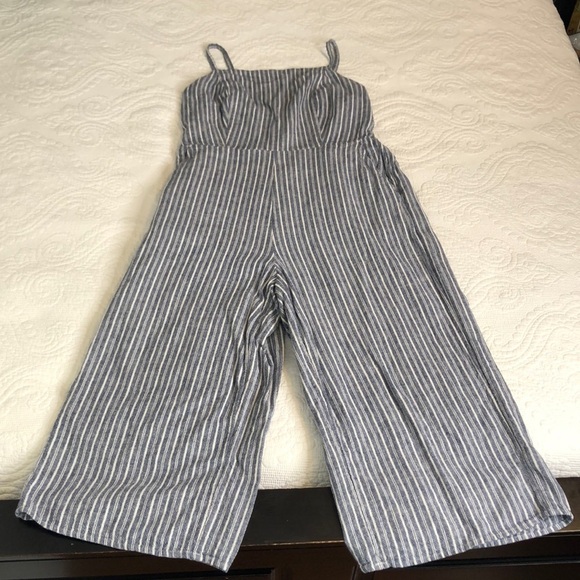 OLD NAVY Sleeveless Striped Linen-Blend Jumpsuit for Women Size M - Picture 10 of 12